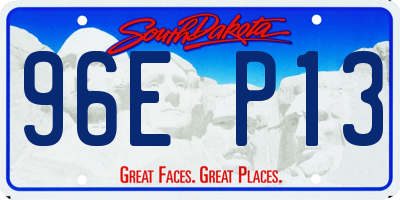 SD license plate 96EP13