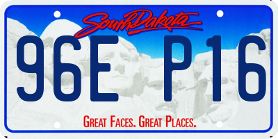 SD license plate 96EP16