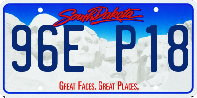 SD license plate 96EP18