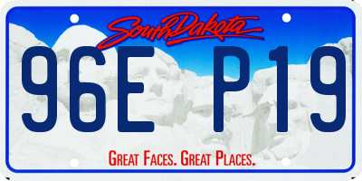 SD license plate 96EP19