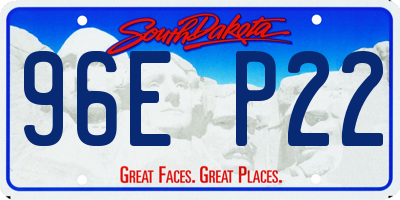 SD license plate 96EP22