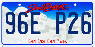 SD license plate 96EP26
