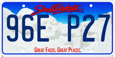 SD license plate 96EP27