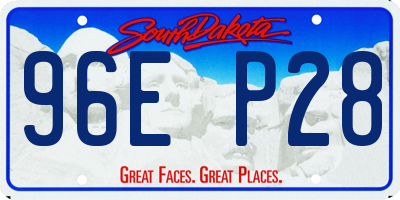 SD license plate 96EP28