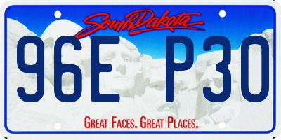 SD license plate 96EP30