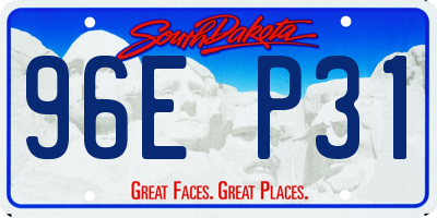 SD license plate 96EP31