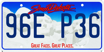 SD license plate 96EP36