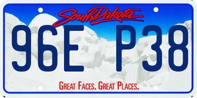 SD license plate 96EP38