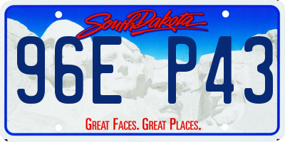 SD license plate 96EP43