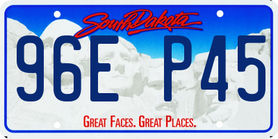 SD license plate 96EP45