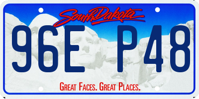 SD license plate 96EP48