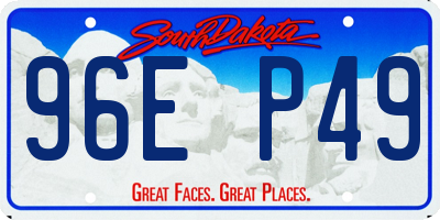 SD license plate 96EP49