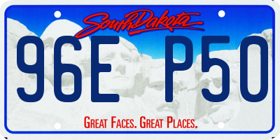 SD license plate 96EP50