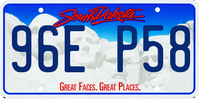 SD license plate 96EP58