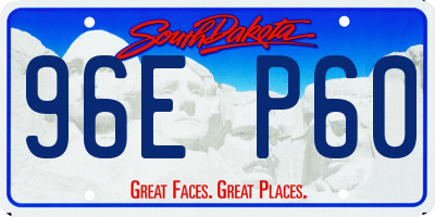 SD license plate 96EP60