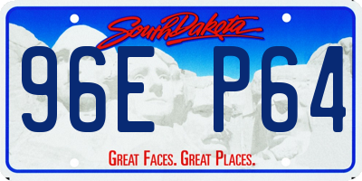 SD license plate 96EP64