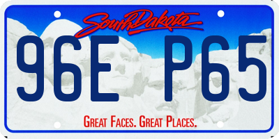 SD license plate 96EP65