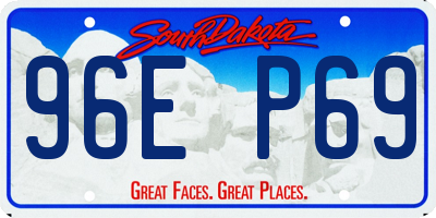 SD license plate 96EP69