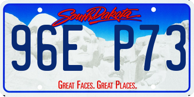 SD license plate 96EP73