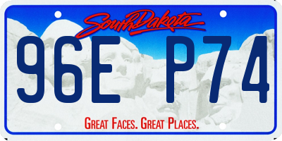SD license plate 96EP74