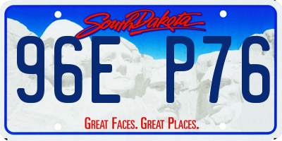 SD license plate 96EP76