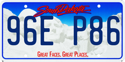 SD license plate 96EP86