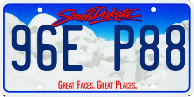 SD license plate 96EP88