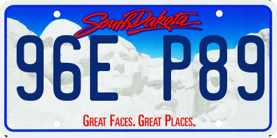 SD license plate 96EP89