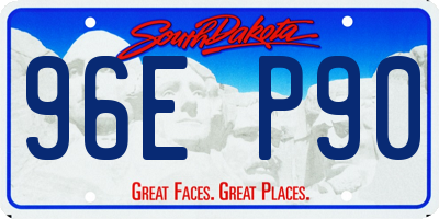 SD license plate 96EP90