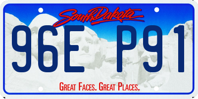 SD license plate 96EP91