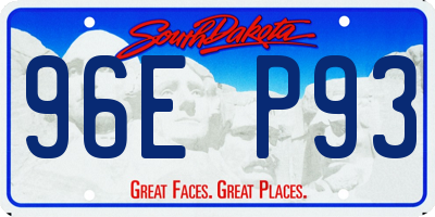 SD license plate 96EP93