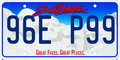 SD license plate 96EP99