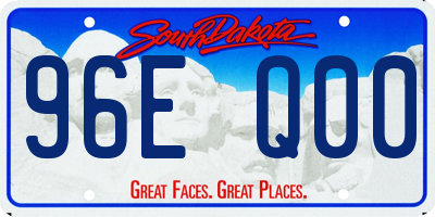 SD license plate 96EQ00