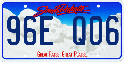 SD license plate 96EQ06