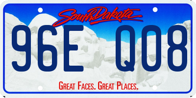 SD license plate 96EQ08