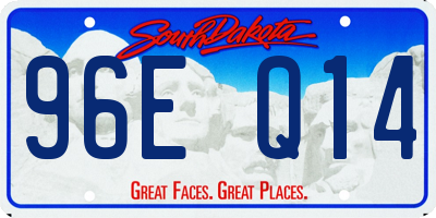 SD license plate 96EQ14