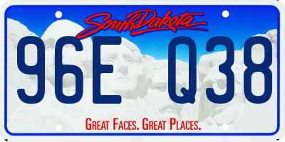 SD license plate 96EQ38