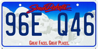 SD license plate 96EQ46