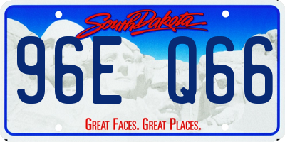 SD license plate 96EQ66