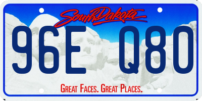 SD license plate 96EQ80