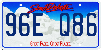 SD license plate 96EQ86