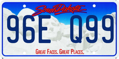 SD license plate 96EQ99