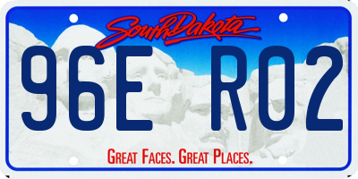 SD license plate 96ER02