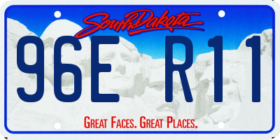 SD license plate 96ER11