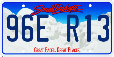 SD license plate 96ER13