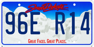 SD license plate 96ER14