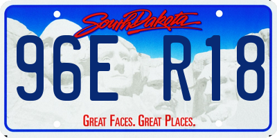 SD license plate 96ER18