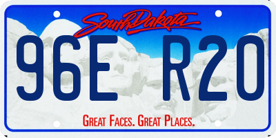 SD license plate 96ER20