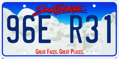 SD license plate 96ER31