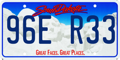 SD license plate 96ER33